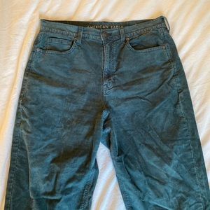 Green Corduroy Mom Jeans - Size 10 LONG
